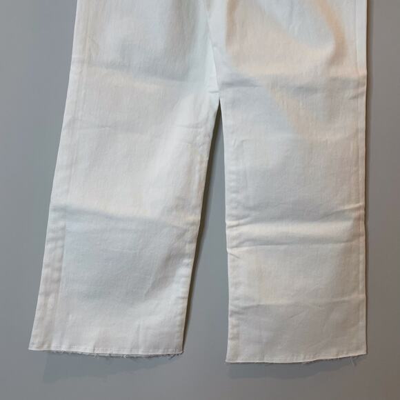 J.Crew Factory Wide Leg Cropped All Day Stretch Jean Denim Trip BR051 White 25 - Picture 10 of 12